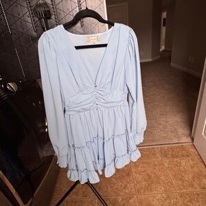 Altar'd State Light Blue Midi Dress